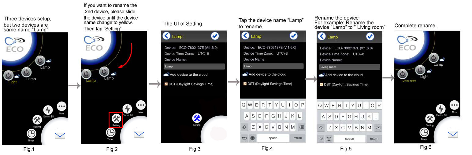 How to rename the device.